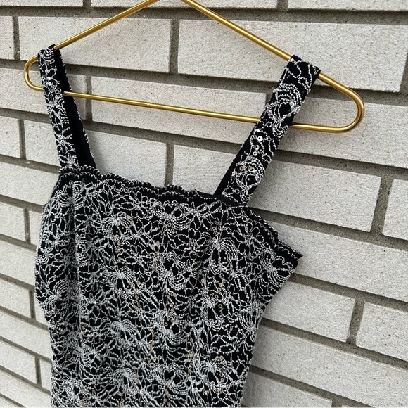 Alex Evenings Sequin Lace Twinset Cami & Jacket Black Silver S Mother Formal - Picture 9 of 15